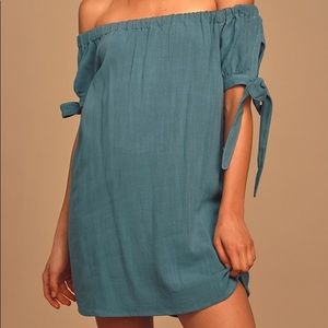 Al Fresco Evenings Off Shoulder Dress